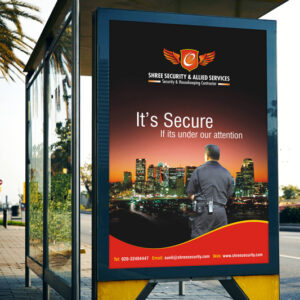 Shree Security Services Bus Stop Mockup