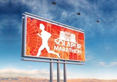 Solapur Marathon Hoarding Design by WDSOFT