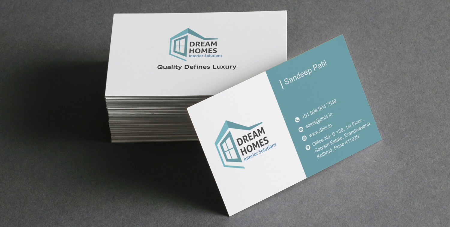 Dream Homes Interior Solutions Visiting Card Mockup