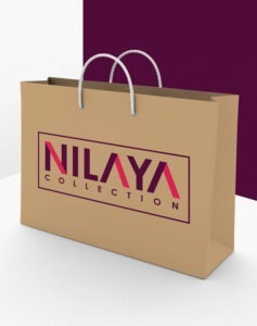 Nilaya Boutique's logo on a Shopping Bag
