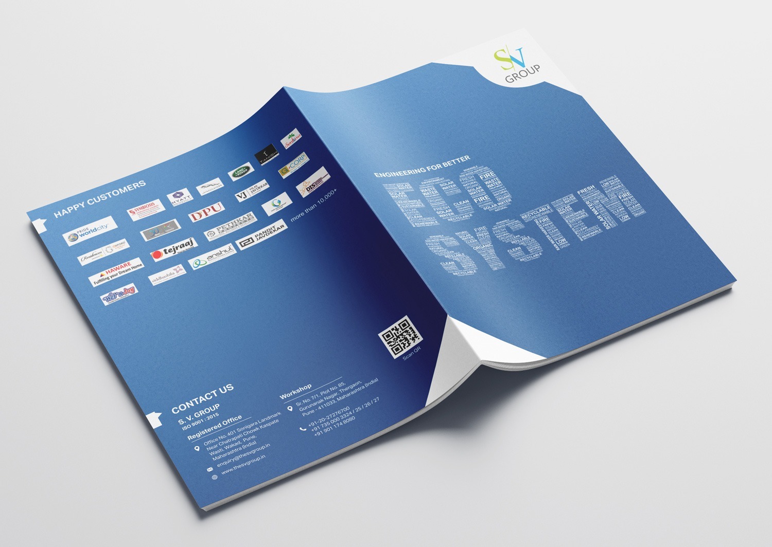 Brochure design of sv group by wdsoft