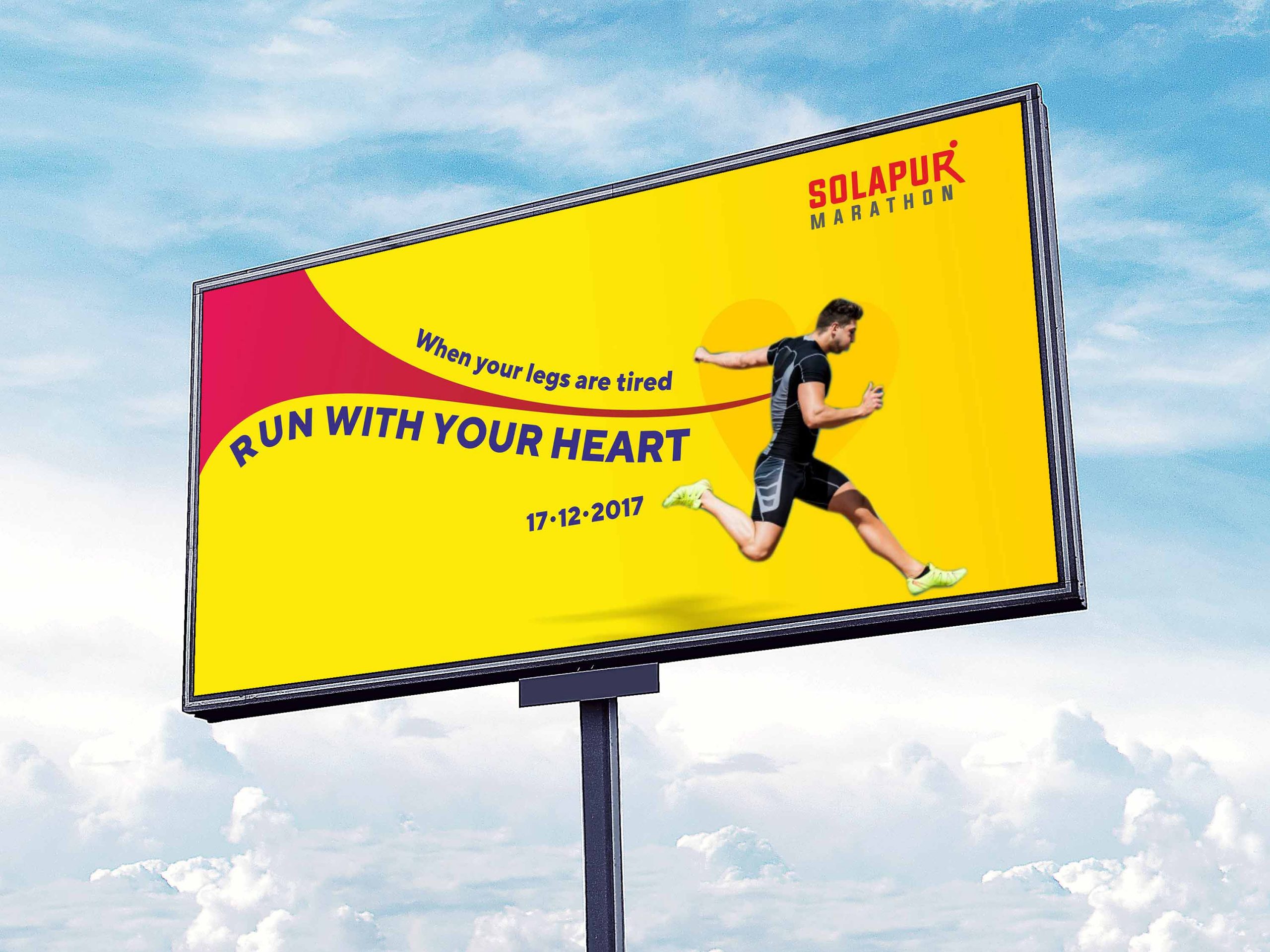 Solapur Marathon Hoarding Design by WDSOFT