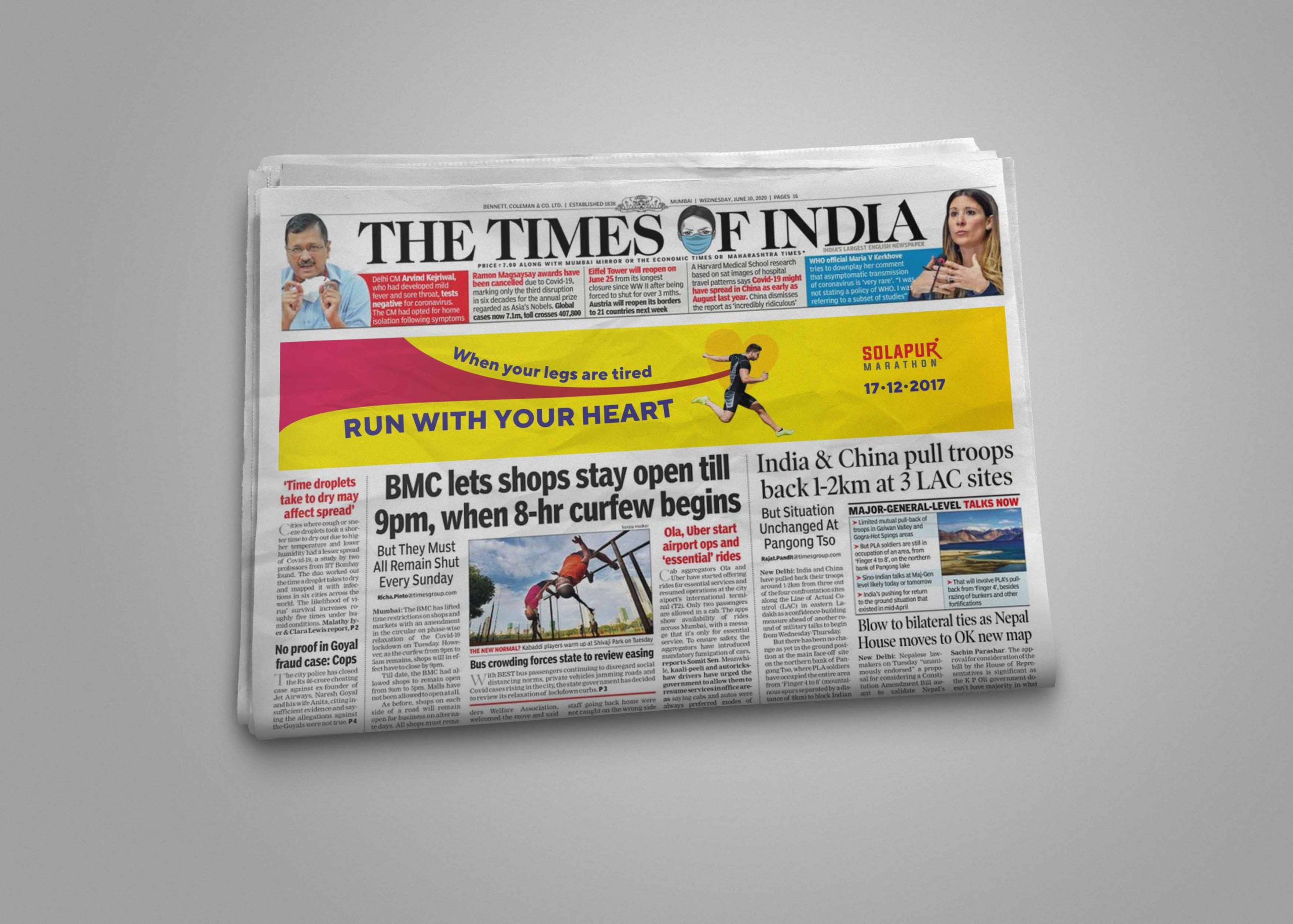 Solapur Marathon Ad Design