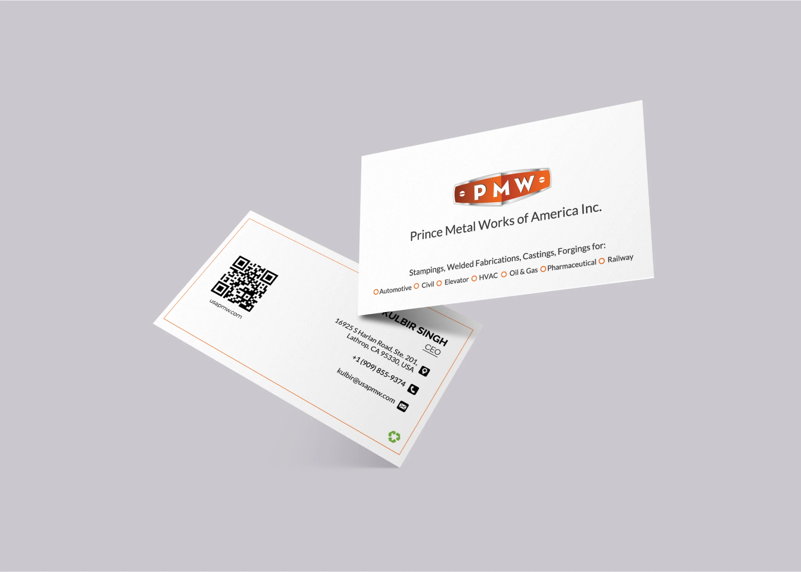 Visiting Card Design manufacturing Industry in USA