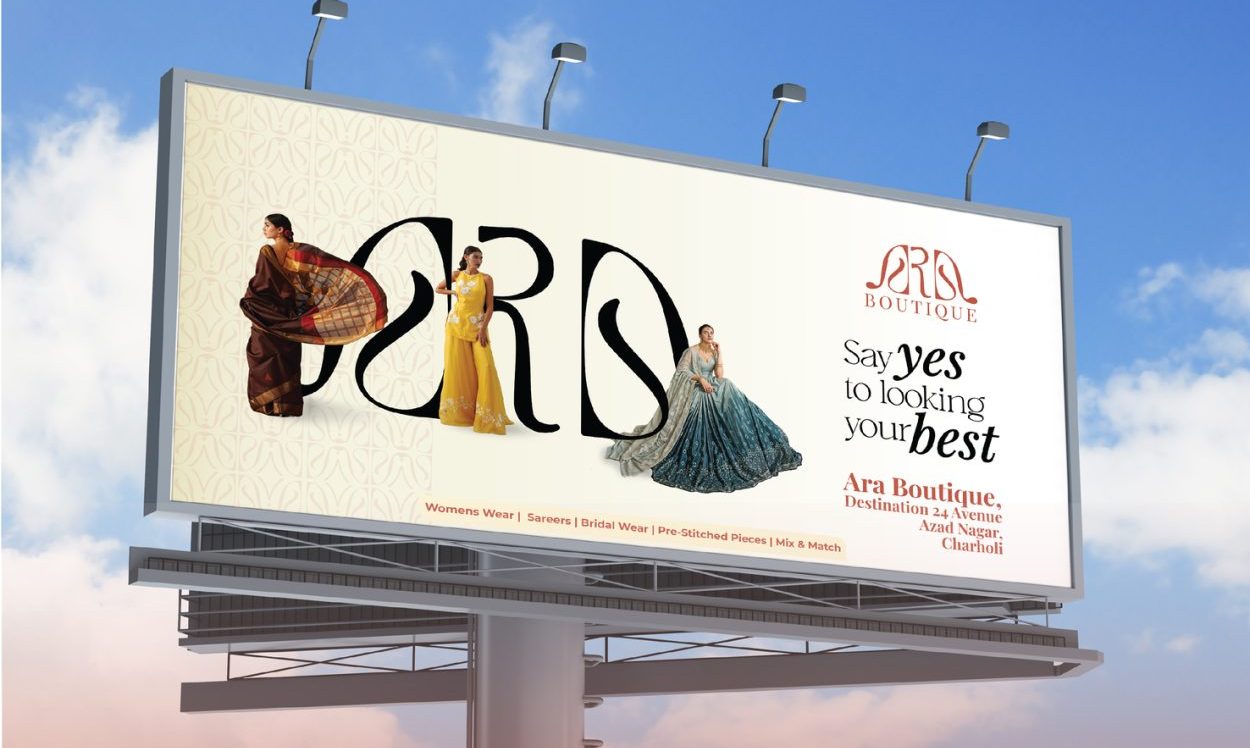 Fashion industry hoarding design in Pune, India
