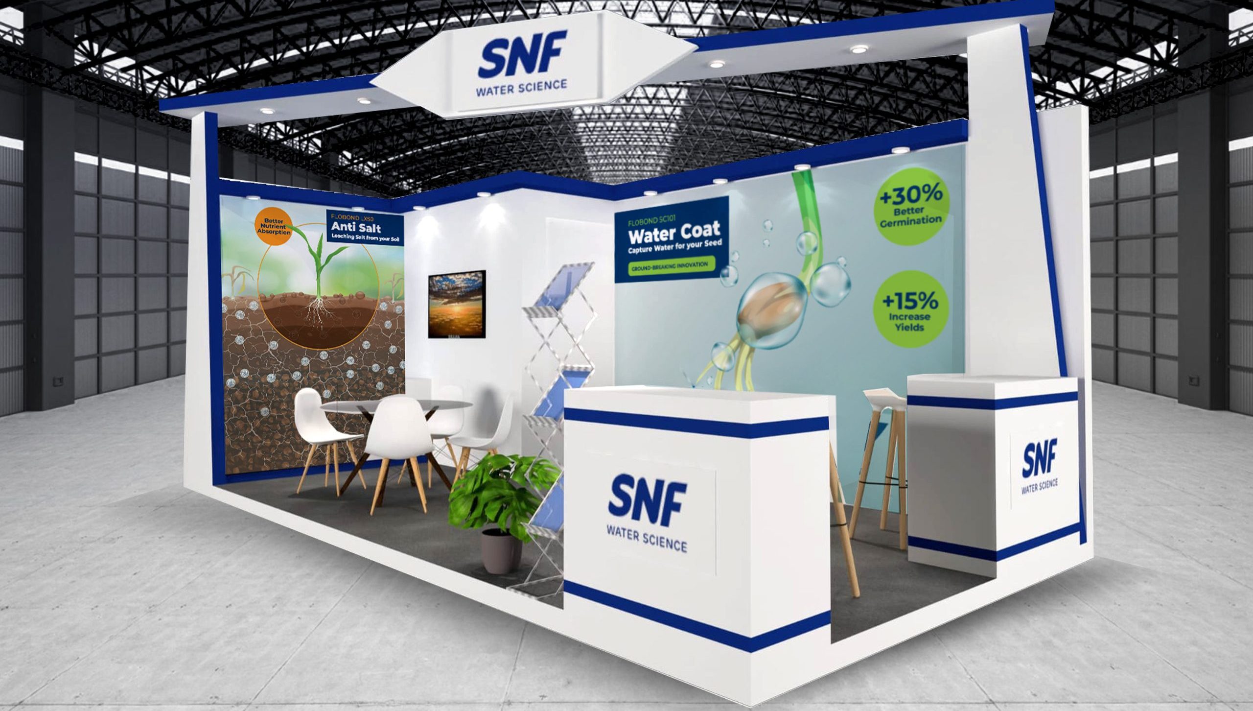 water science company stall design by wdsoft Pune, India