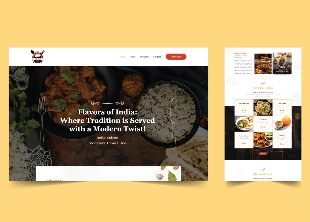 chacha's dhaba website design service by wdsoft creative agency