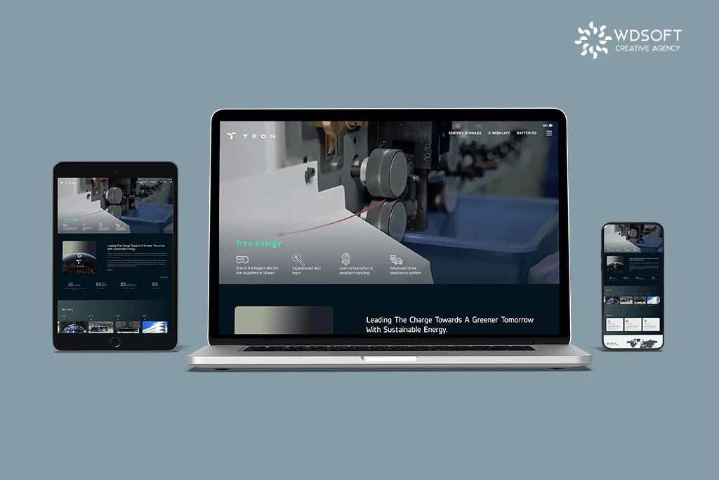 website design for electric vehicles Manufacturing Industry.