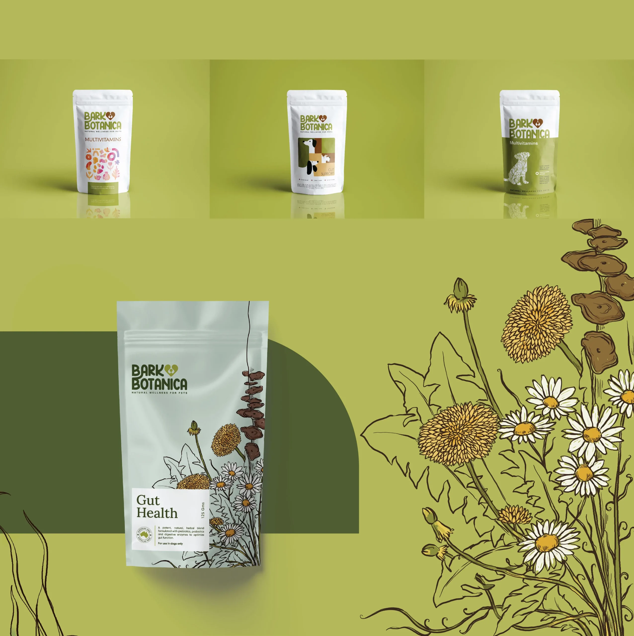 Packaging Design for Pet Supplements brand