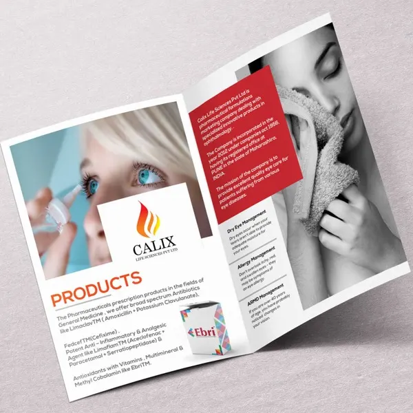 Brochure design of Calix Life Science by wdsoft