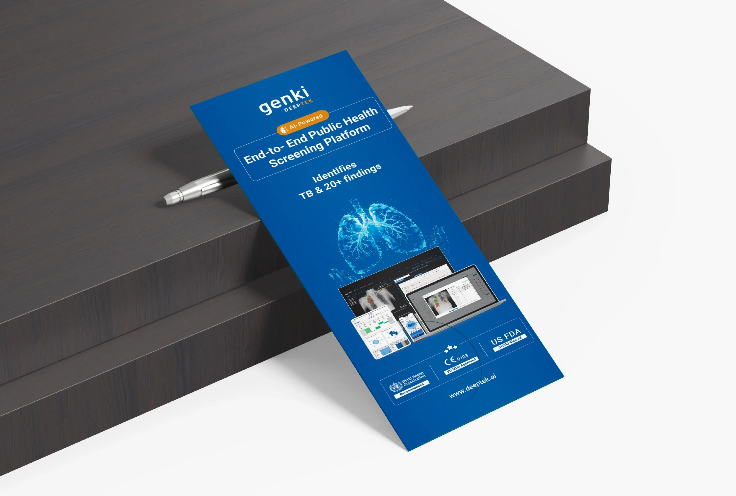 brochure design for Deeptek AI radiology service