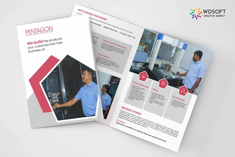 Brochure design for the B2B and manufacturing industry