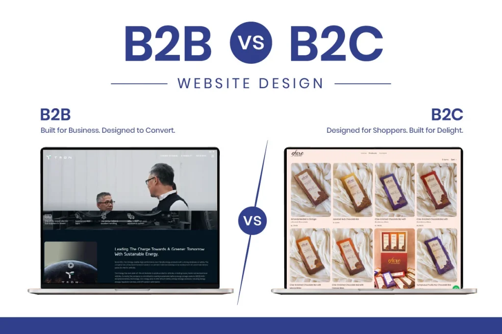 B2B vs B2C Website Design by wdsoft