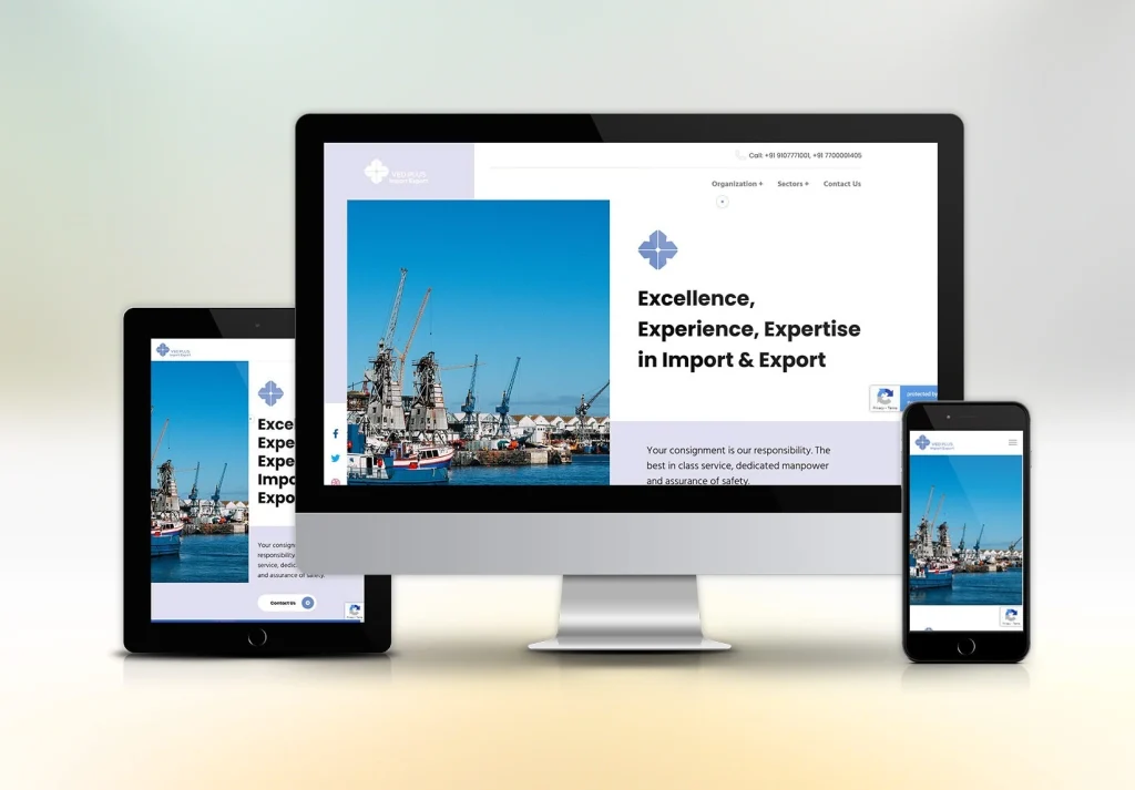 Ved Plus Impex Responsive-website Design by WDSOFT
