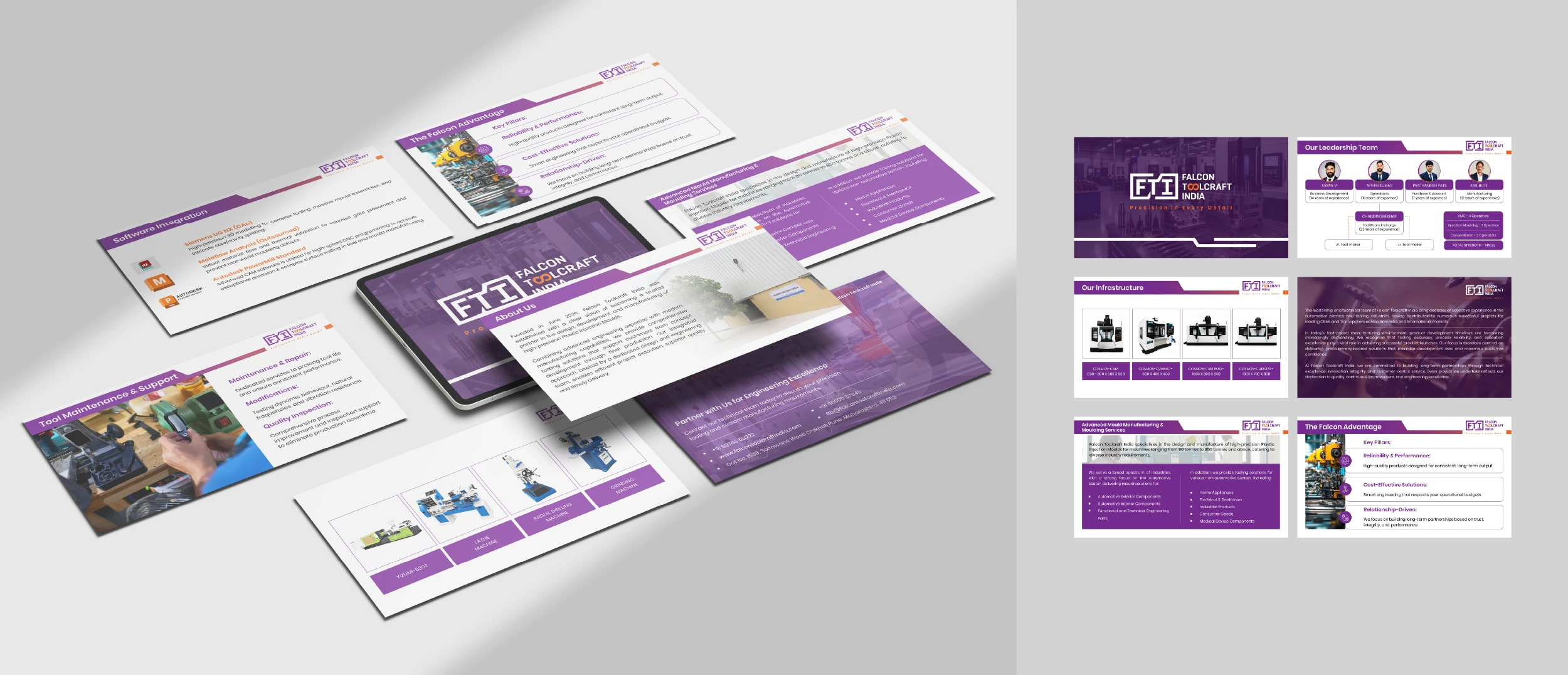 Corporate presentation design for manufacturing company